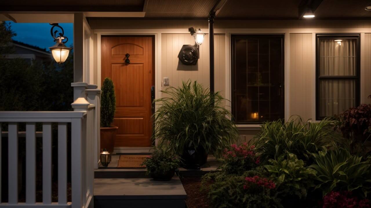 modern and welcoming front porch of a manufactured home